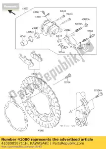 Kawasaki 41080059711H disco, fr, preto - Lado inferior