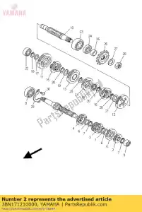 Yamaha 3BN171210000 engrenagem, 2º pinhão - Lado inferior