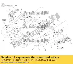 Aquí puede pedir protección térmica del colector izquierdo cromado de Piaggio Group , con el número de pieza B063593: