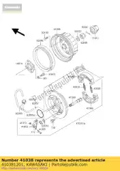 Here you can order the drum,rr from Kawasaki, with part number 410381201: