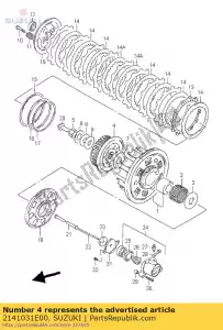 suzuki 2141031E00 buje, embrague slv. - Lado inferior