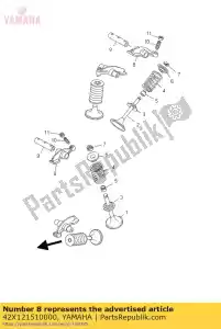 yamaha 42X121510000 arm, valve rocker - Bottom side