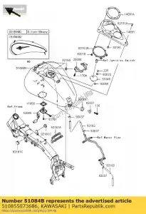 kawasaki 510855073686 tank-comp-fuel, srebrny / eb vn200 - Dół