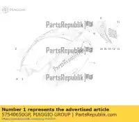 57540650GP, Piaggio Group, Achter bescherming piaggio lbmc25e0, lbmc25e1 zip 50 2009 2016, Nieuw
