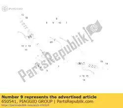 Aquí puede pedir transmisión de apertura del acelerador de Piaggio Group , con el número de pieza 650541: