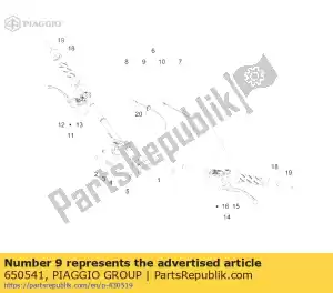 Piaggio Group 650541 transmisión de apertura del acelerador - Lado inferior