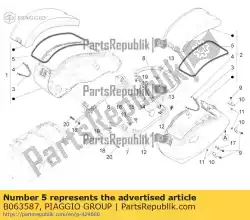 Tutaj możesz zamówić uszczelka do walizki od Piaggio Group , z numerem części B063587:
