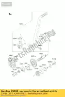 130661107, Kawasaki, coup de pied d'arbre kx250-l4 kawasaki kx 250 450 2002 2003 2004 2005 2006 2007, Nouveau