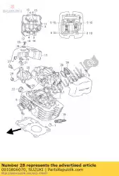 Here you can order the stud from Suzuki, with part number 0910806070: