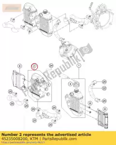 ktm 45235008200 radiateur r / s 50 sx - La partie au fond