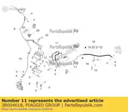 Aqui você pode pedir o tubo abs hecu - bomba traseira em Piaggio Group , com o número da peça 2B004618: