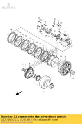 Qui puoi ordinare guida, rilascio xl da Suzuki , con numero parte 2323105G21: