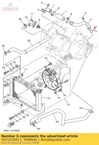 Yamaha 9321018417 o-ring - Bovenkant