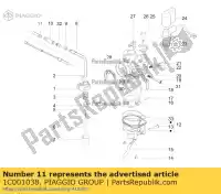 1C001038, Piaggio Group, gas lever transmission vespa primavera vespa primavera zapc53200, zapc5320001 50 2014 2016 2017 2018, New