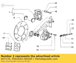 Aprilia 647170, Bremsbelagsatz, OEM: Aprilia 647170