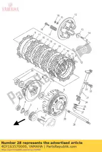 yamaha 4GY163570000 haste, empurre 2 - Lado inferior