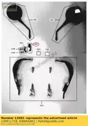 Ici, vous pouvez commander le support, miroir auprès de Kawasaki , avec le numéro de pièce 130911718: