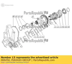 Qui puoi ordinare anello a scatto da Piaggio Group , con numero parte 006450: