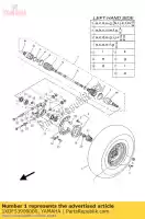 1XDF53900000, Yamaha, roue arrière comp. yamaha  yxe yxm 700 2014 2015 2016 2017 2018 2019 2020 2021, Nouveau