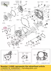 kap, generatorafdekking klx250s9f van Kawasaki, met onderdeel nummer 110650274, bestel je hier online: