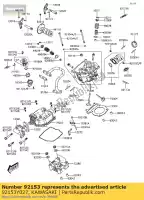 92153Y027, Kawasaki, parafuso, flange, 6x25 kvf300ccf kawasaki  kvf 50 300 2012 2013 2017 2018, Novo