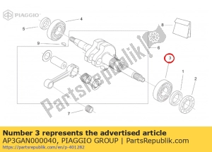 aprilia AP3GAN000040 cuscinetto d25x52x13 - Il fondo