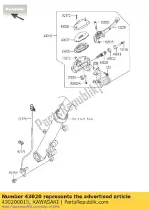 kawasaki 430200015 piston-comp-brake kle650a9f - Bottom side