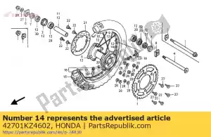 Honda 42701KZ4602 llanta, rueda rr - Lado inferior