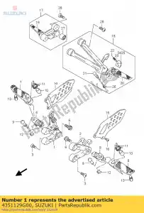 suzuki 4351129G00 support, pied fr - La partie au fond