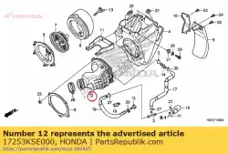 Aqui você pode pedir o tubo, conexão do filtro de ar em Honda , com o número da peça 17253KSE000: