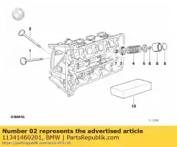 Here you can order the exhaust valve - d=30mm          from BMW, with part number 11341460201: