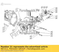 487211, Piaggio Group, Tornillo con brida m8x45     , Nuevo