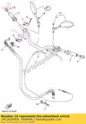 Qui puoi ordinare specchietto retrovisore rh da Yamaha , con numero parte 1RC2629009: