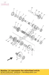 yamaha 90387250R300 collar (1ux) - Lado inferior