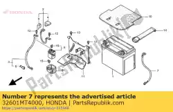 Aqui você pode pedir o cabo, terra da bateria em Honda , com o número da peça 32601MT4000: