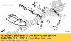 Ici, vous pouvez commander le ensemble injecteur, carburant auprès de Honda , avec le numéro de pièce 16460MFL003: