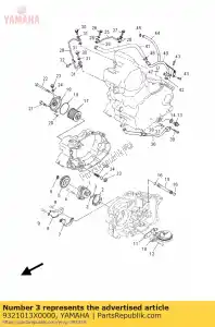 yamaha 9321013X0000 o-ring - Bottom side