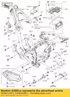 920011953, Kawasaki, boulon, à bride, 10x160, b kawasaki w  a gpz uni trak c gpz1100 w650 klf300 4x4 klx140l klx140 klx140r 650 1100 300 140 , Nouveau