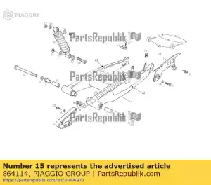 Piaggio Group 864114 fairlead - Onderkant