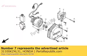 Honda 31100KZ4L31 conjunto generador., f - Lado inferior