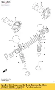 Suzuki 1289235G00152 calço, taco - Lado inferior