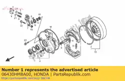 Qui puoi ordinare set di scarpe, freno (chiedere) da Honda , con numero parte 06430HM8A00: