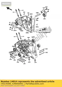 kawasaki 14014008 soporte de rodamiento msson kh100-a4 - Lado inferior