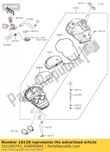 kawasaki 161260743 luchtfilterbox klep motor - Onderste deel