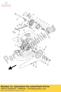 yamaha 5MP253890000 extractor, cadena 2 - Lado inferior