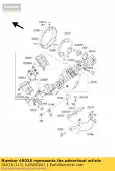 deksel-afdichting zl600-a1 van Kawasaki, met onderdeel nummer 490161110, bestel je hier online: