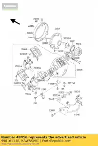 kawasaki 490161110 deksel-afdichting zl600-a1 - Onderkant