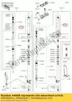 440080051, Kawasaki, pipe-fork outer kx450eaf kawasaki  kx 250 450 2010 2011 2012 2020 2021, New