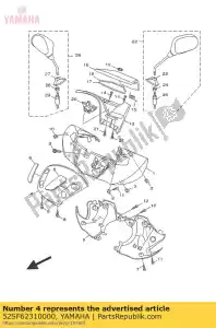 yamaha 52SF62310000 capa, alça frontal - Lado inferior