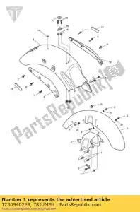 triumph T2309402PR t2309402-pr para-lama dianteiro - Lado inferior